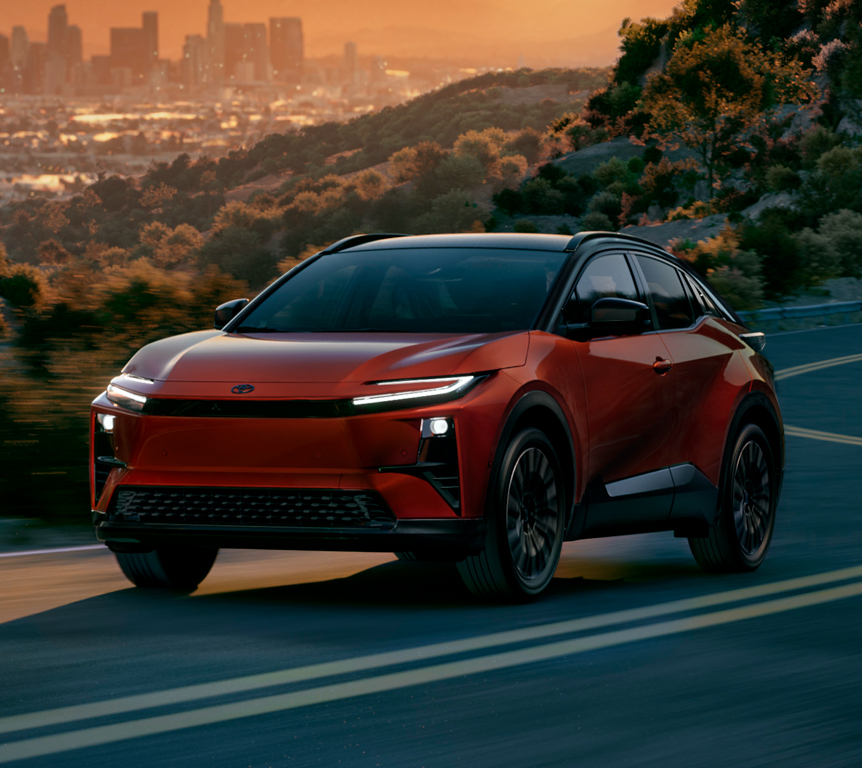 White car 2026 bz Toyota battery electric vehicle