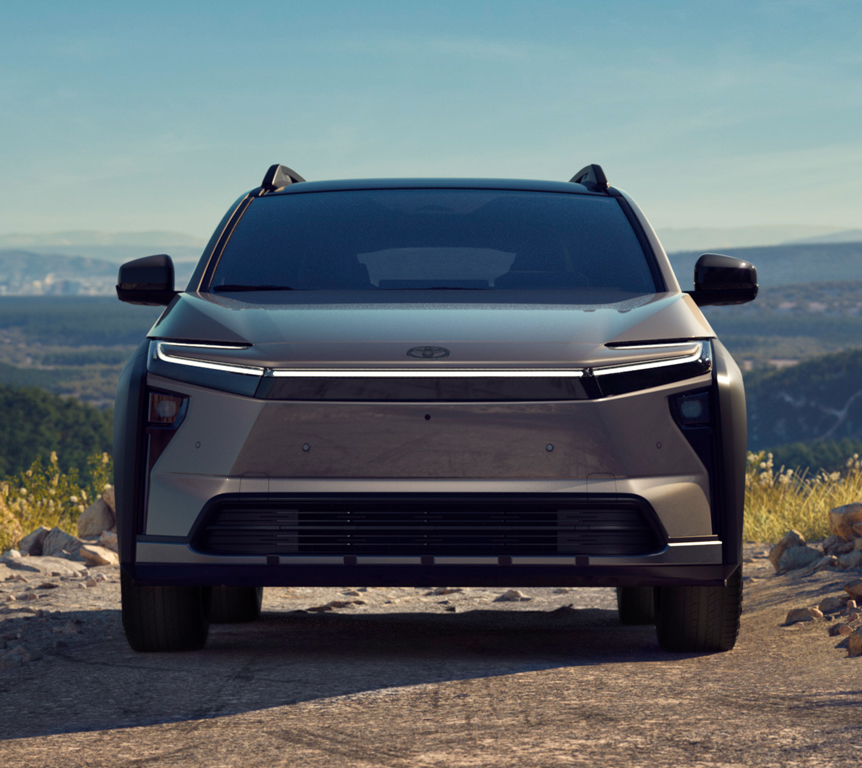 White car 2026 bz Toyota battery electric vehicle