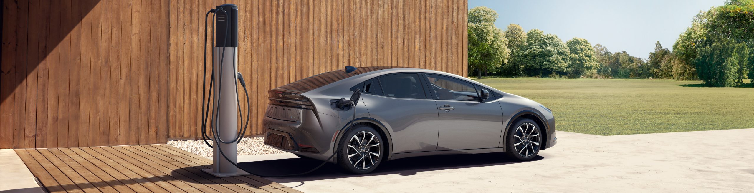 Toyota electrified hybrid car charging vehicle 