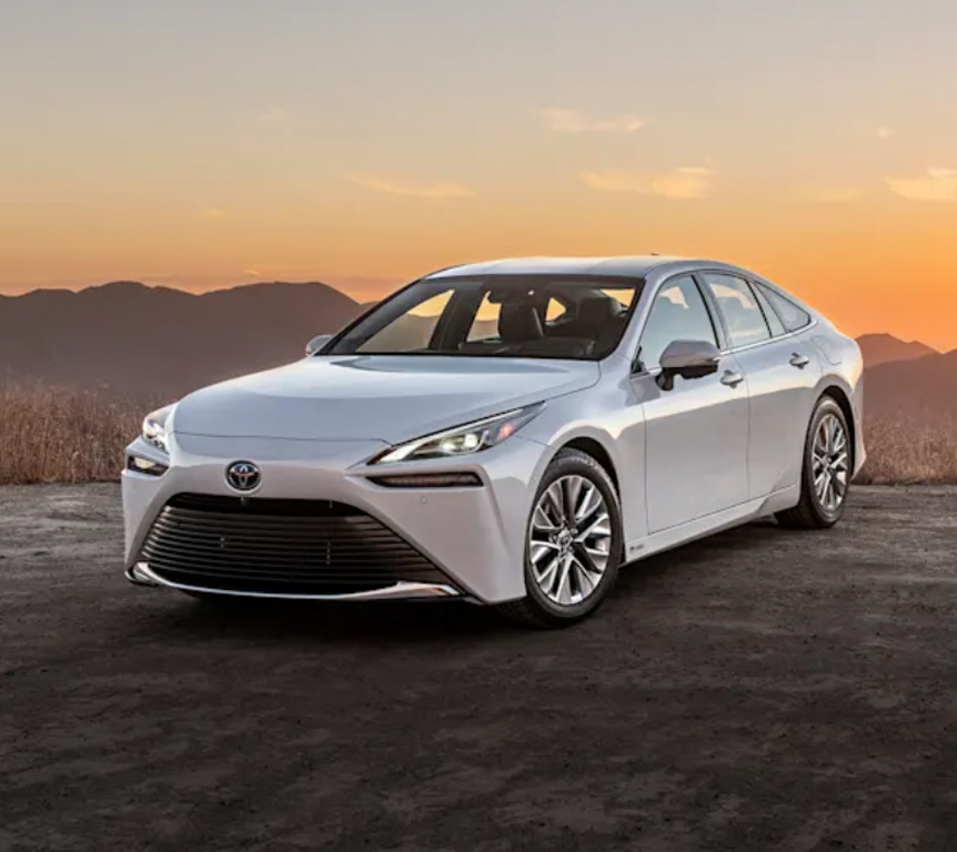 2026 Toyota Mirai car at sunset