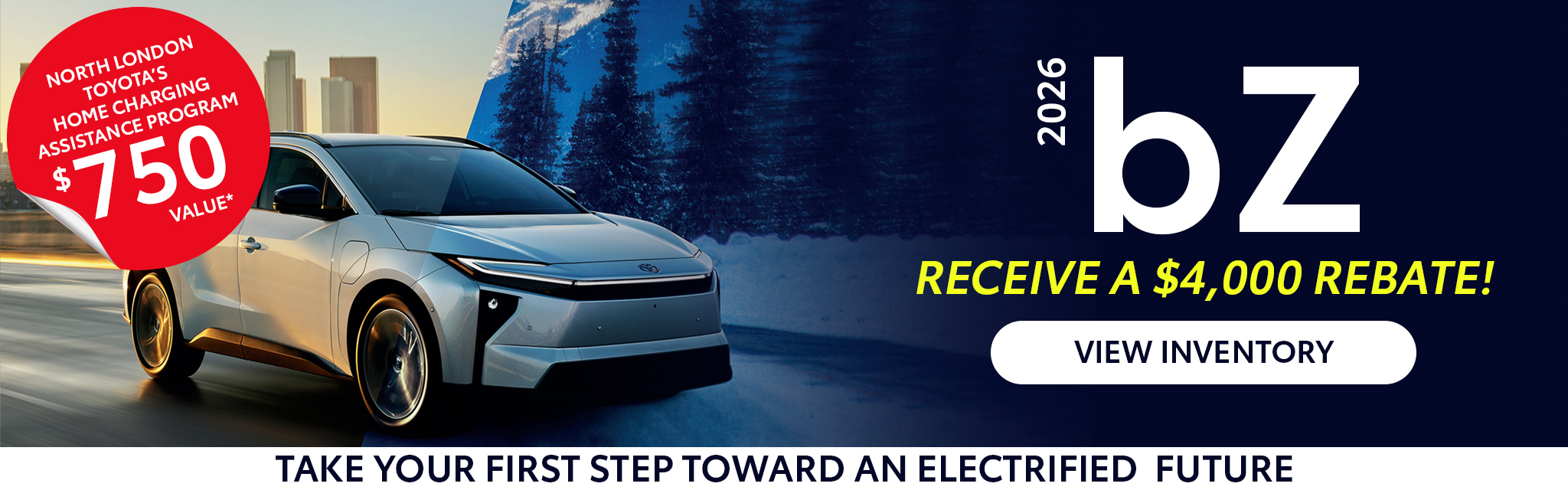 2026 Toyota BZ $4000 rebate promo